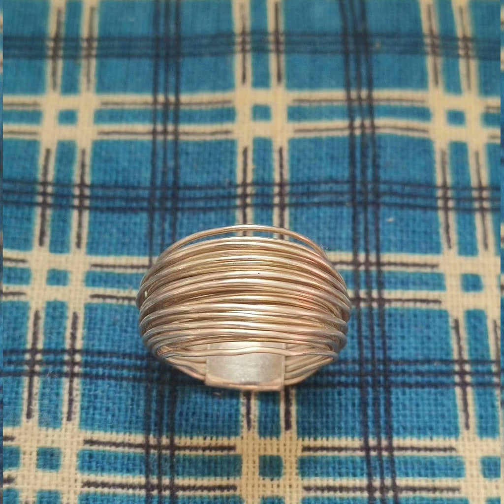 Multilayered Silver Wire Ring – Elegant Statement Jewelry for Everyday Wear