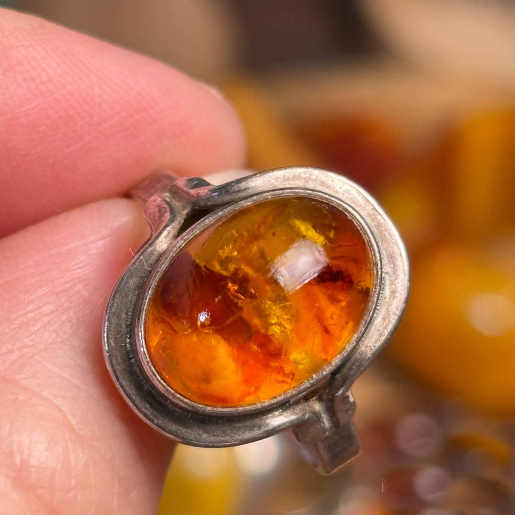 Vintage Amber Stone Ring