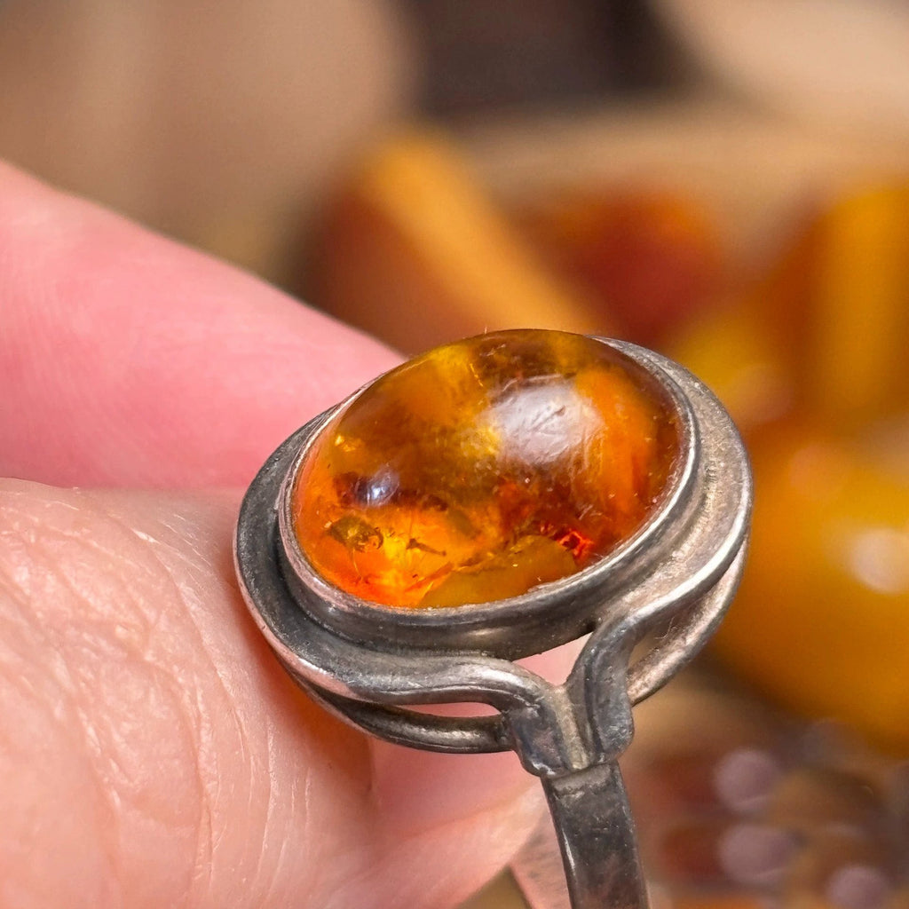 Vintage Amber Stone Ring