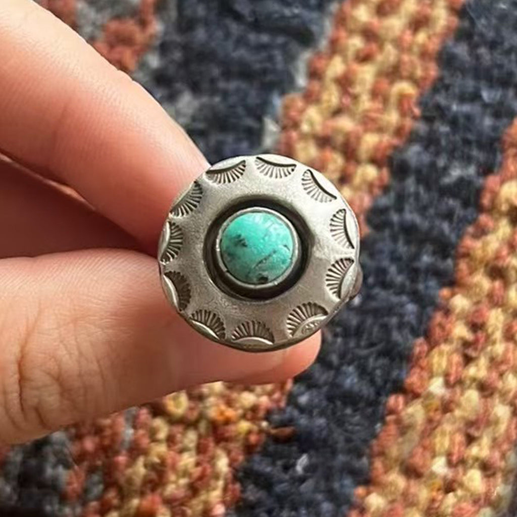 Sterling Silver Round Statement Ring